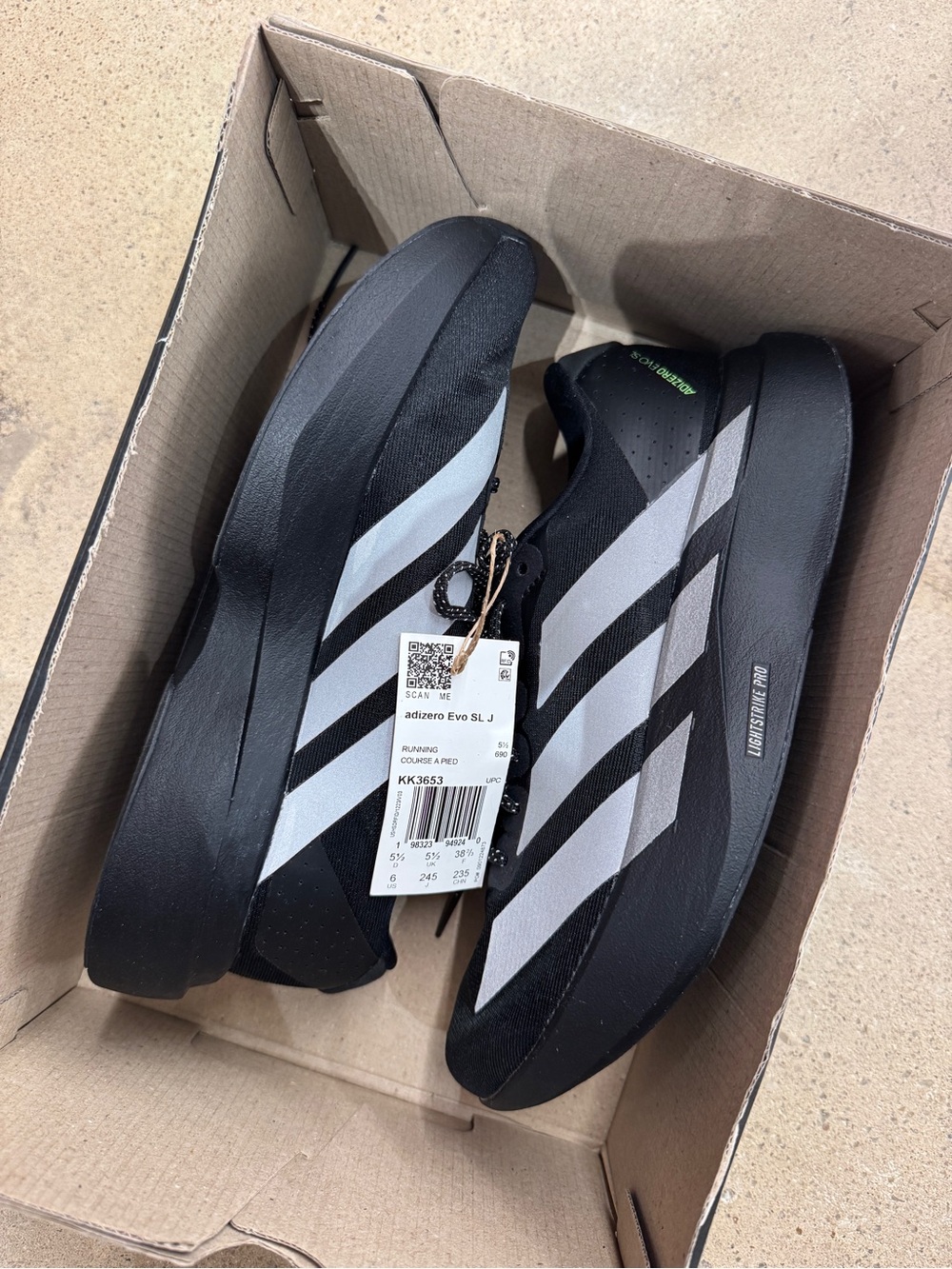 adidas adizero Evo SL women’s Running Shoes - Black/Gray